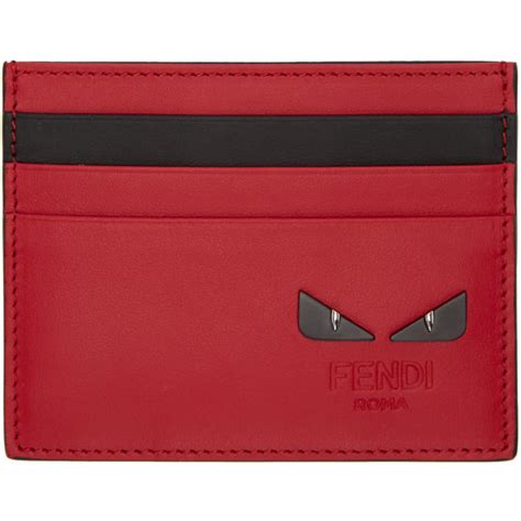 fendi bag bugs card holder|fendi leather card holder.